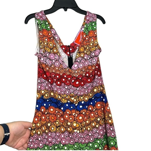 LA DoubleJ Crepe Jersey Stretch Midi Coverup Beach Dress in Pride Daisy size XS - Picture 10 of 16